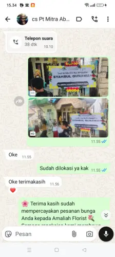 Testimonial Papan Bunga cirangkong